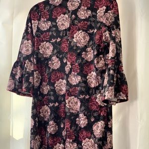 velvet floral dress